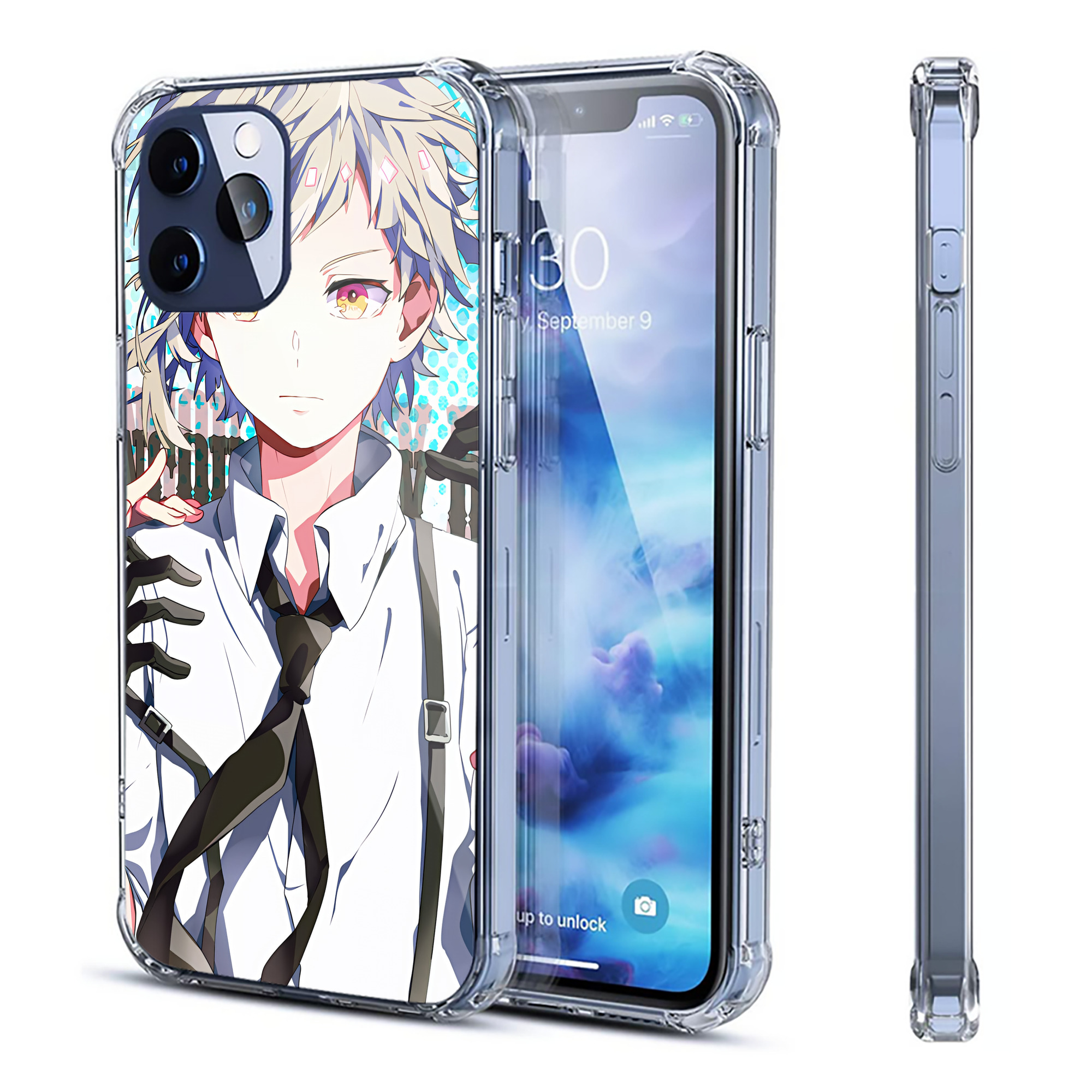 （画像用） 文豪ストレイドッグス Bungo Stray Dogs 【iPhone 12シリーズ対応】透明スマホケース（クリアソフトケース）